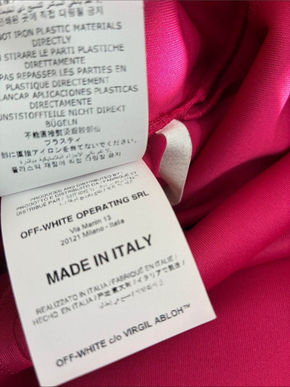 *RARE* Off-White bright pink wrap “DRESS” 2013 size 40 - Picture 10 of 11
